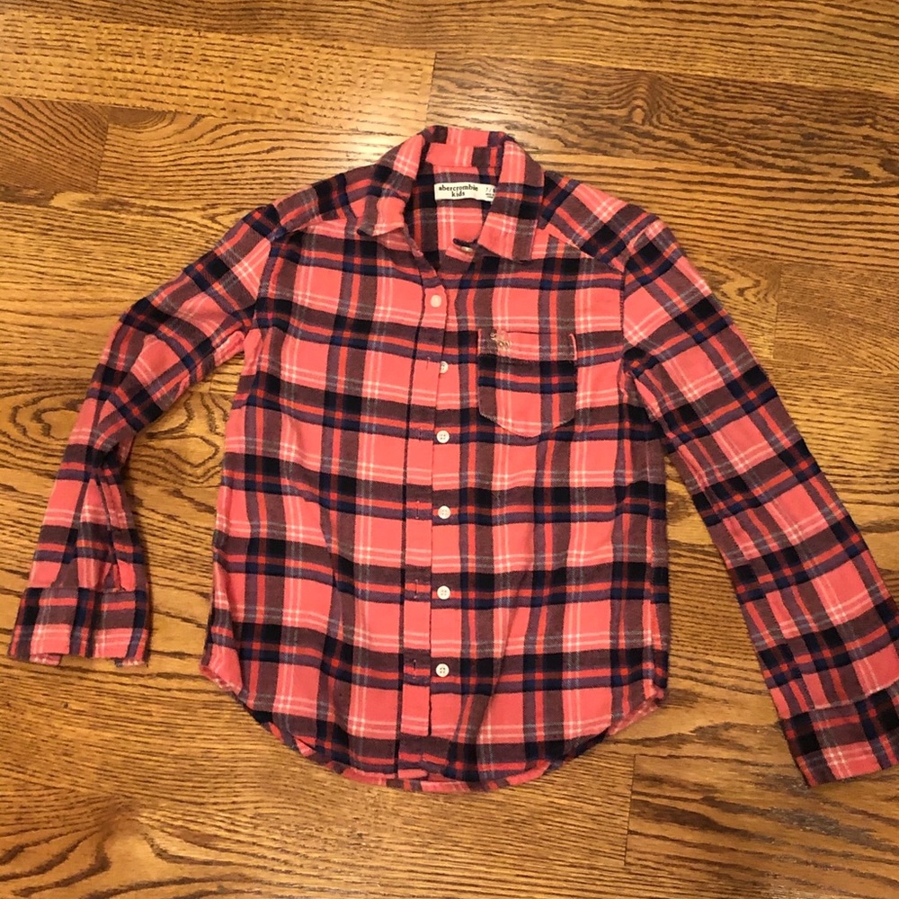 Girls Abercrombie flannel shirt